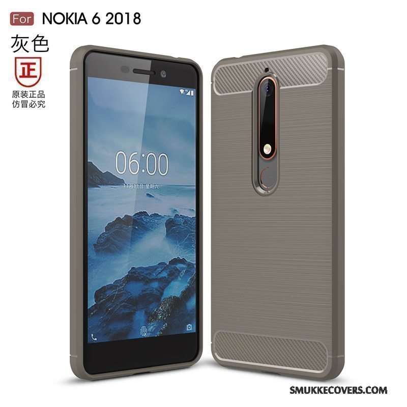 Etui Nokia 6 Blød Telefonanti-fald, Cover Nokia 6 Silikone Ny Rød