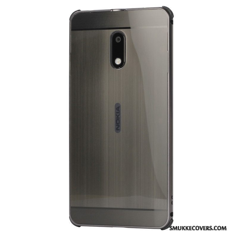 Etui Nokia 6 Metal Trend Guld, Cover Nokia 6 Beskyttelse Telefonanti-fald