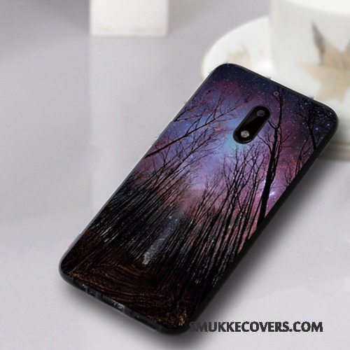 Etui Nokia 6 Silikone Blå Telefon, Cover Nokia 6 Tasker Anti-fald Nubuck