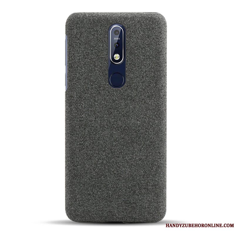 Etui Nokia 7.1 Beskyttelse Anti-fald Klud, Cover Nokia 7.1 Let Tynd Sort