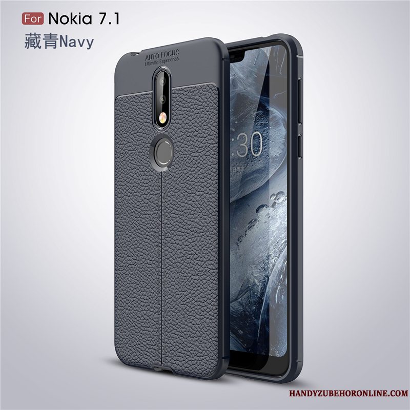 Etui Nokia 7.1 Beskyttelse Business Af Personlighed, Cover Nokia 7.1 Blød Rød Trend