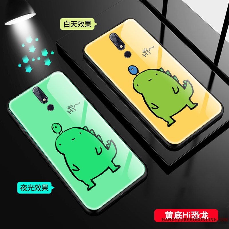 Etui Nokia 7.1 Dragon Lyser, Cover Nokia 7.1 Elskeren Glas