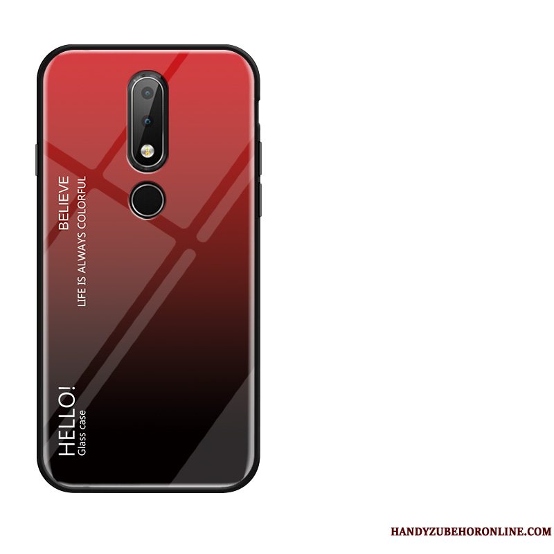 Etui Nokia 7.1 Kreativ Af Personlighed Elskeren, Cover Nokia 7.1 Gradient Glas