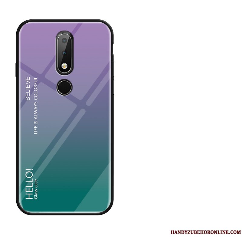 Etui Nokia 7.1 Kreativ Af Personlighed Elskeren, Cover Nokia 7.1 Gradient Glas