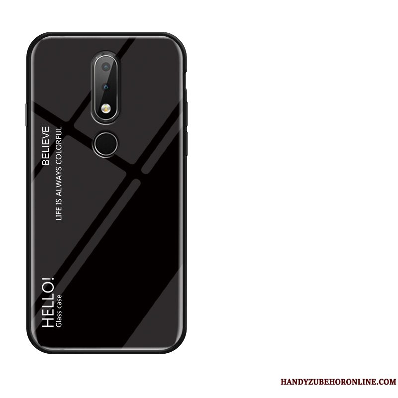 Etui Nokia 7.1 Kreativ Af Personlighed Elskeren, Cover Nokia 7.1 Gradient Glas