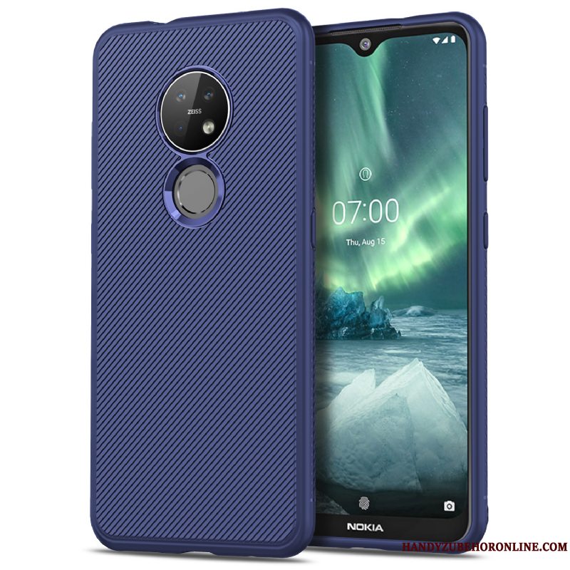 Etui Nokia 7.2 Beskyttelse Twill Blå, Cover Nokia 7.2 Tasker Telefonjazz