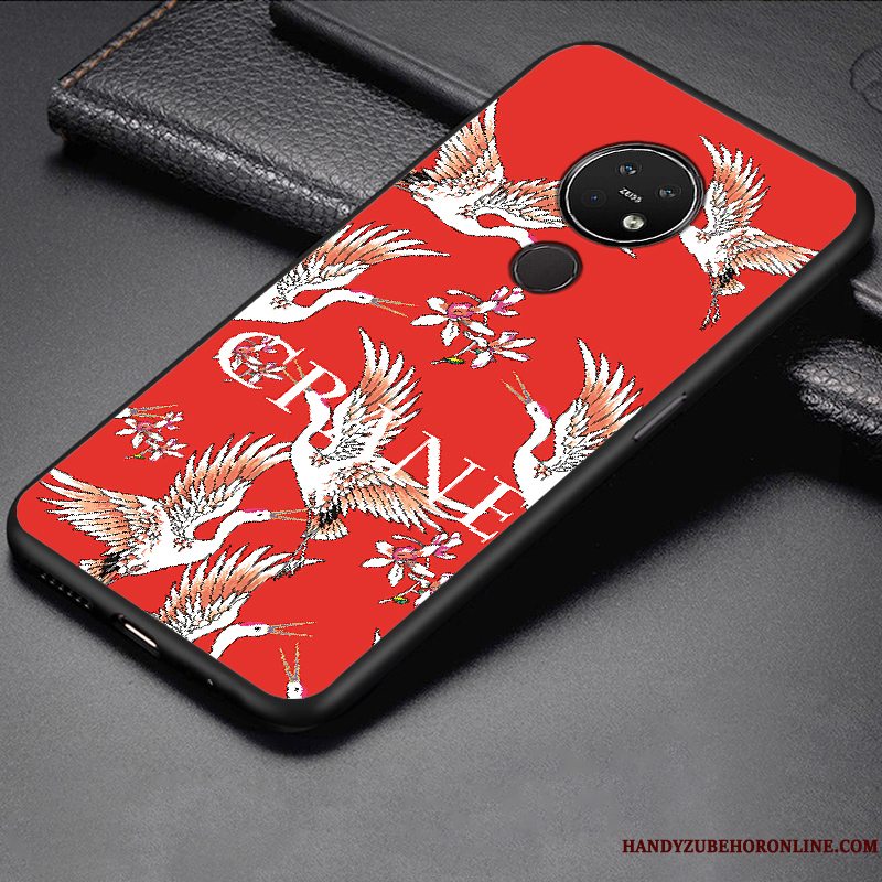 Etui Nokia 7.2 Blød Anti-fald Telefon, Cover Nokia 7.2 Cartoon Trend Rød