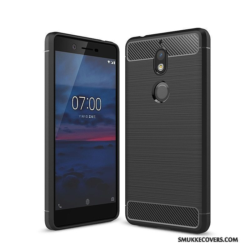 Etui Nokia 7 Blød Rød Fiber, Cover Nokia 7 Tasker