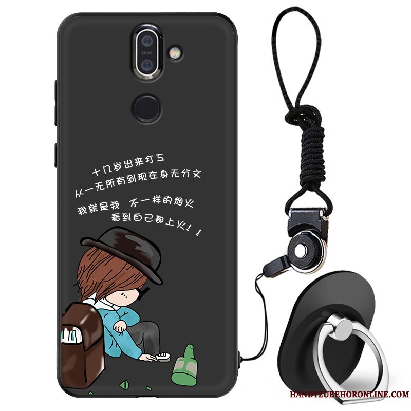 Etui Nokia 7 Plus Beskyttelse Anti-fald Nubuck, Cover Nokia 7 Plus Silikone Telefonnet Red