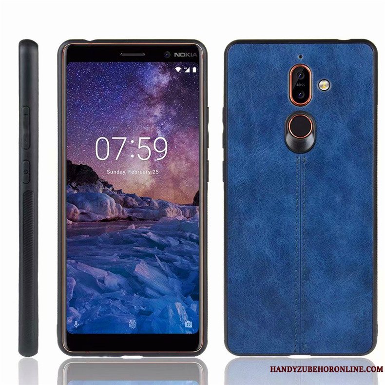 Etui Nokia 7 Plus Beskyttelse Blå Telefon, Cover Nokia 7 Plus Anti-fald