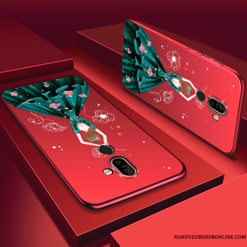 Etui Nokia 7 Plus Kreativ Telefonhård, Cover Nokia 7 Plus Af Personlighed Rød