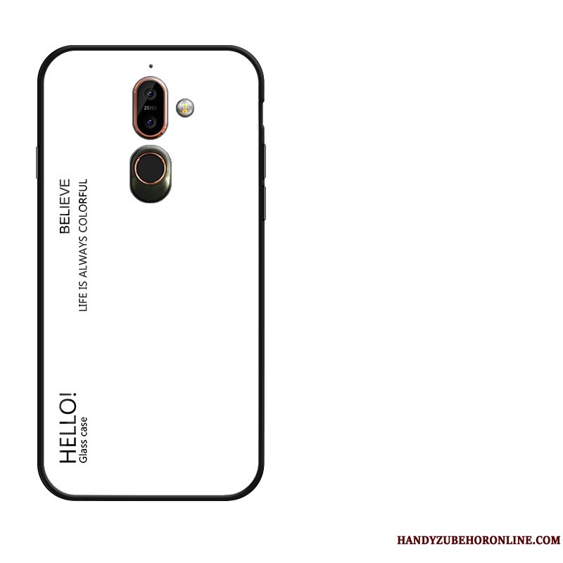 Etui Nokia 7 Plus Kreativ Telefonlilla, Cover Nokia 7 Plus Beskyttelse Glas Gradient