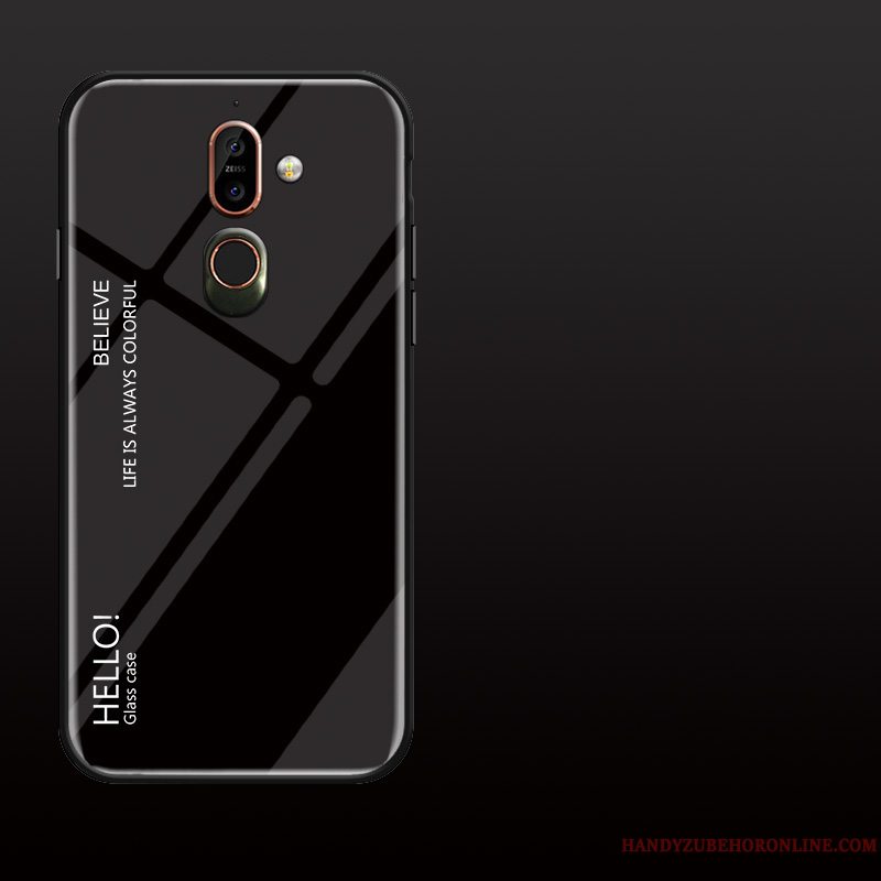 Etui Nokia 7 Plus Kreativ Telefonlilla, Cover Nokia 7 Plus Beskyttelse Glas Gradient