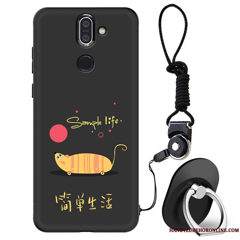 Etui Nokia 7 Plus Silikone Sort Telefon, Cover Nokia 7 Plus Tasker Af Personlighed Trendy