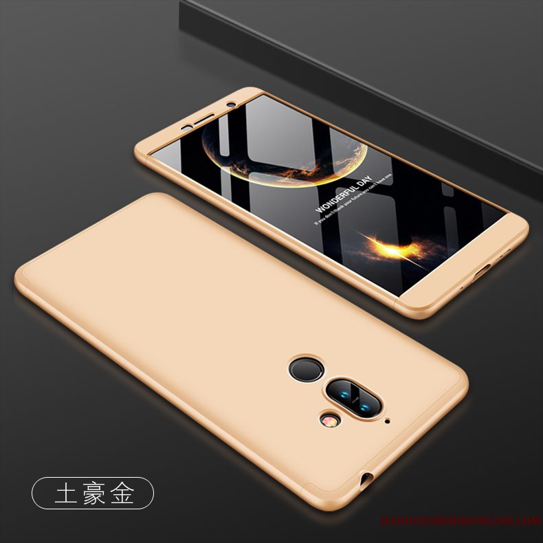 Etui Nokia 7 Plus Tasker Anti-fald Nubuck, Cover Nokia 7 Plus Guld Telefon