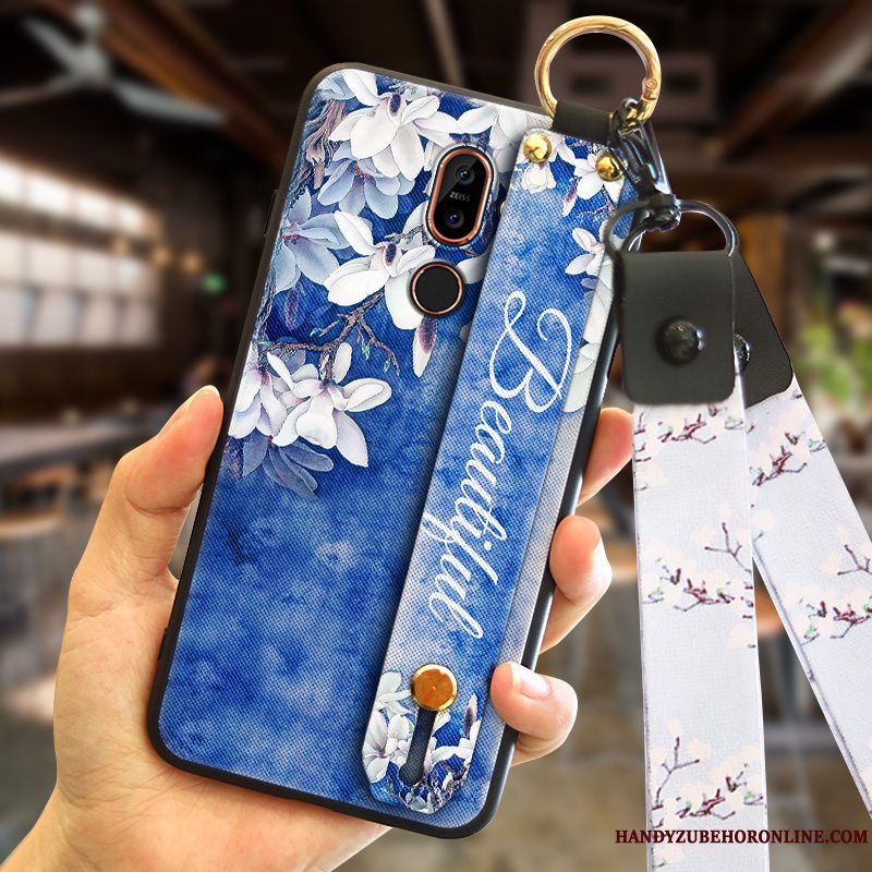 Etui Nokia 7 Plus Tasker Anti-fald Telefon, Cover Nokia 7 Plus Silikone Lyserød