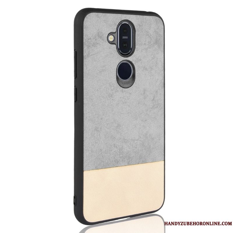 Etui Nokia 8.1 Beskyttelse Anti-fald Denim, Cover Nokia 8.1 Tasker Blandede Farver Telefon