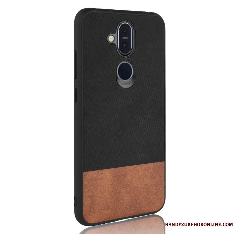 Etui Nokia 8.1 Beskyttelse Anti-fald Denim, Cover Nokia 8.1 Tasker Blandede Farver Telefon