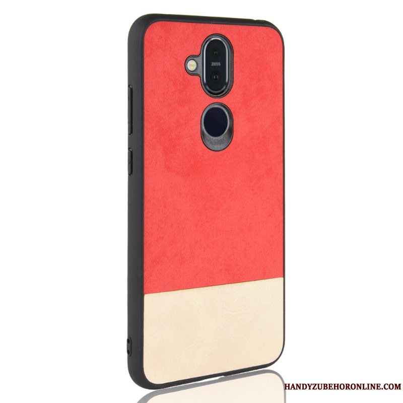 Etui Nokia 8.1 Beskyttelse Anti-fald Denim, Cover Nokia 8.1 Tasker Blandede Farver Telefon