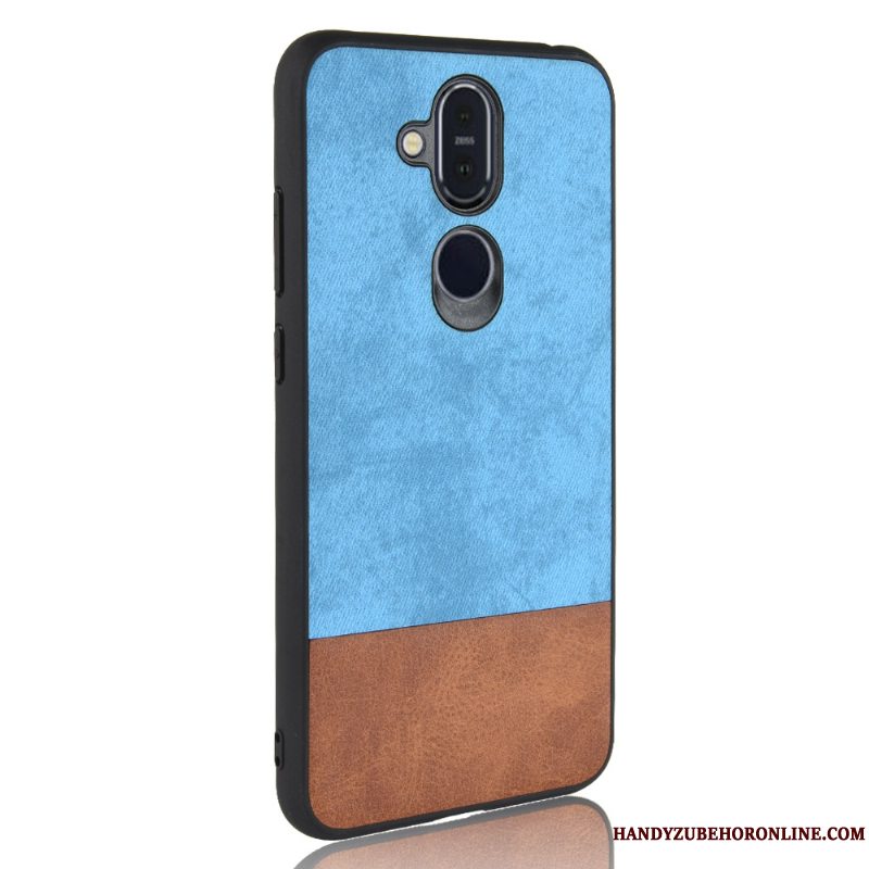 Etui Nokia 8.1 Beskyttelse Anti-fald Denim, Cover Nokia 8.1 Tasker Blandede Farver Telefon