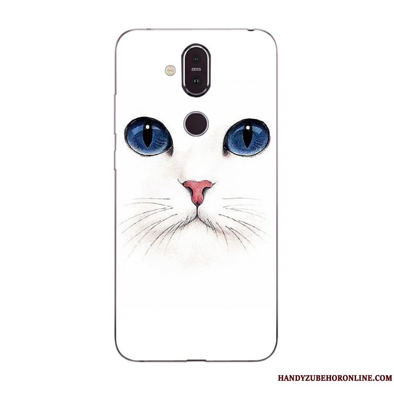 Etui Nokia 8.1 Cartoon Anti-fald Ny, Cover Nokia 8.1 Malet Grøn