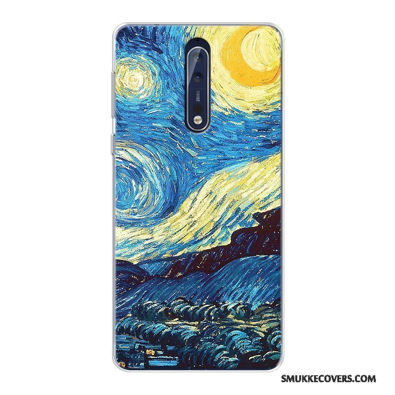 Etui Nokia 8 Blød Kunst Original, Cover Nokia 8 Tasker Telefonstjerneklar