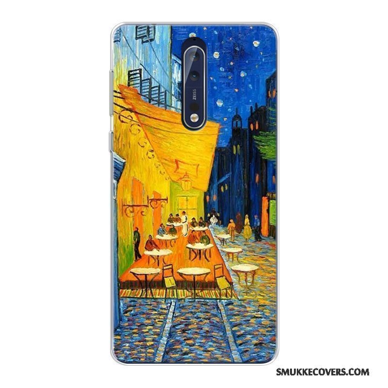 Etui Nokia 8 Blød Kunst Original, Cover Nokia 8 Tasker Telefonstjerneklar