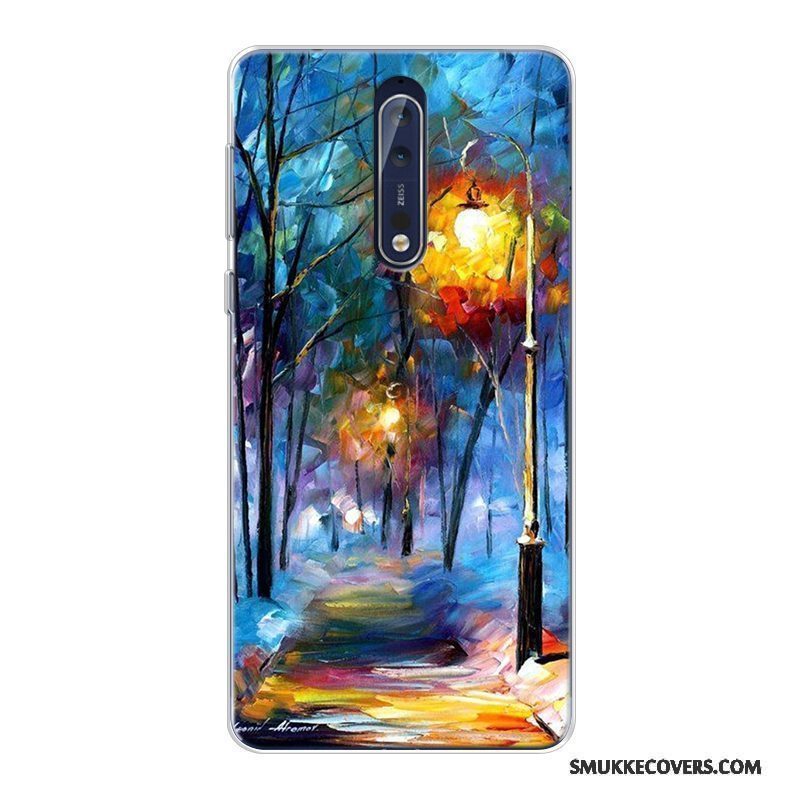 Etui Nokia 8 Blød Kunst Original, Cover Nokia 8 Tasker Telefonstjerneklar