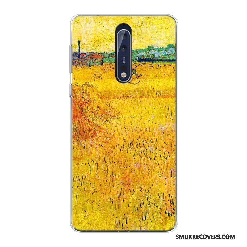 Etui Nokia 8 Blød Kunst Original, Cover Nokia 8 Tasker Telefonstjerneklar