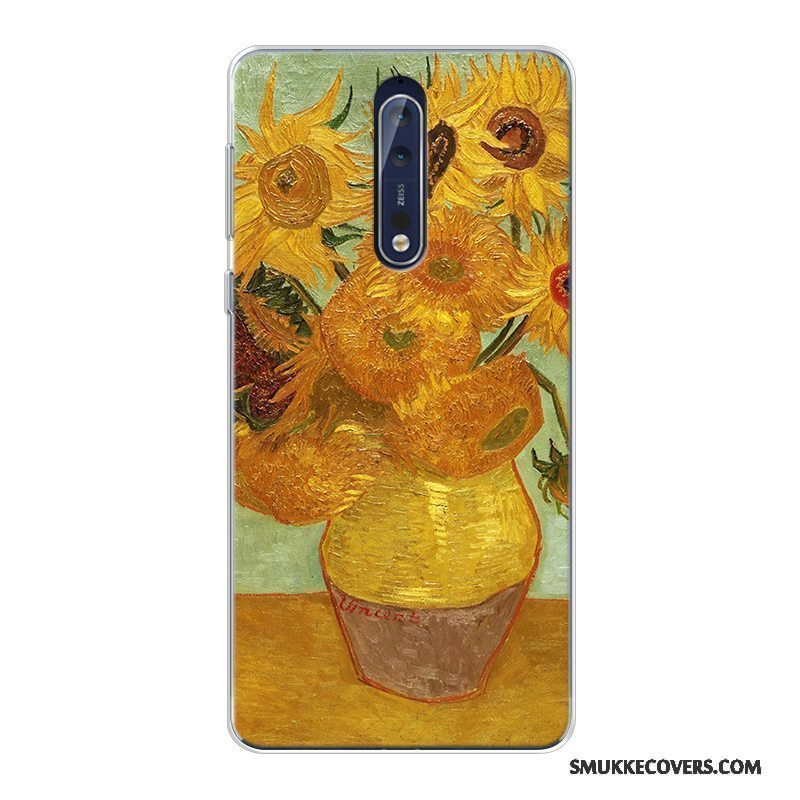 Etui Nokia 8 Blød Kunst Original, Cover Nokia 8 Tasker Telefonstjerneklar