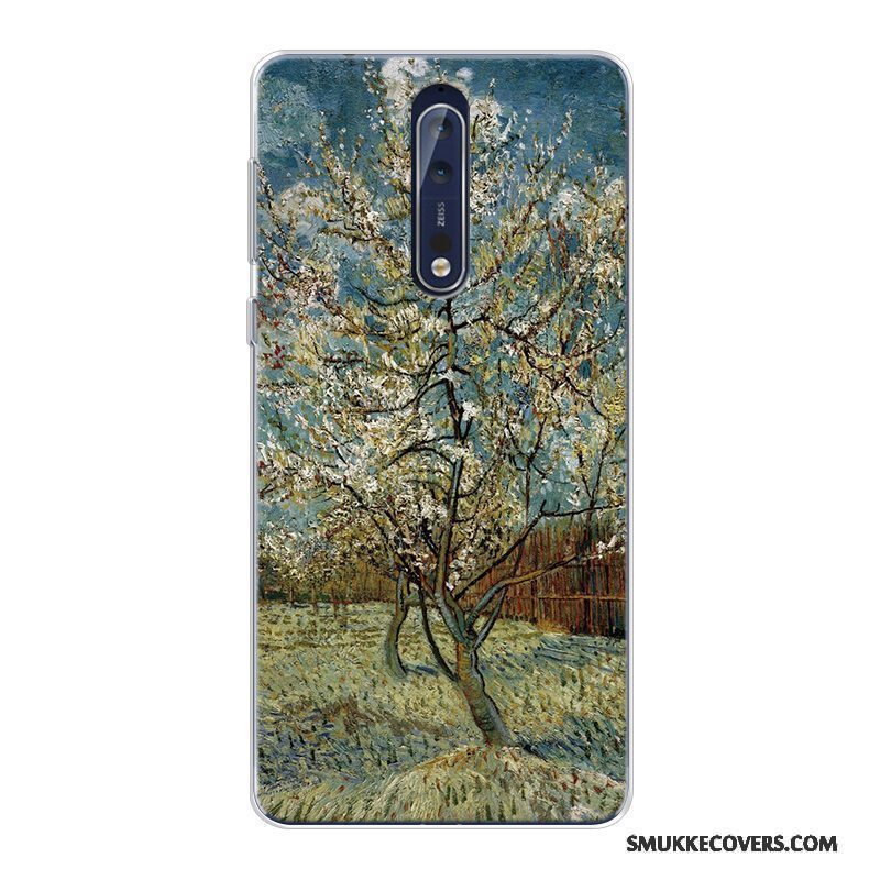 Etui Nokia 8 Blød Kunst Original, Cover Nokia 8 Tasker Telefonstjerneklar