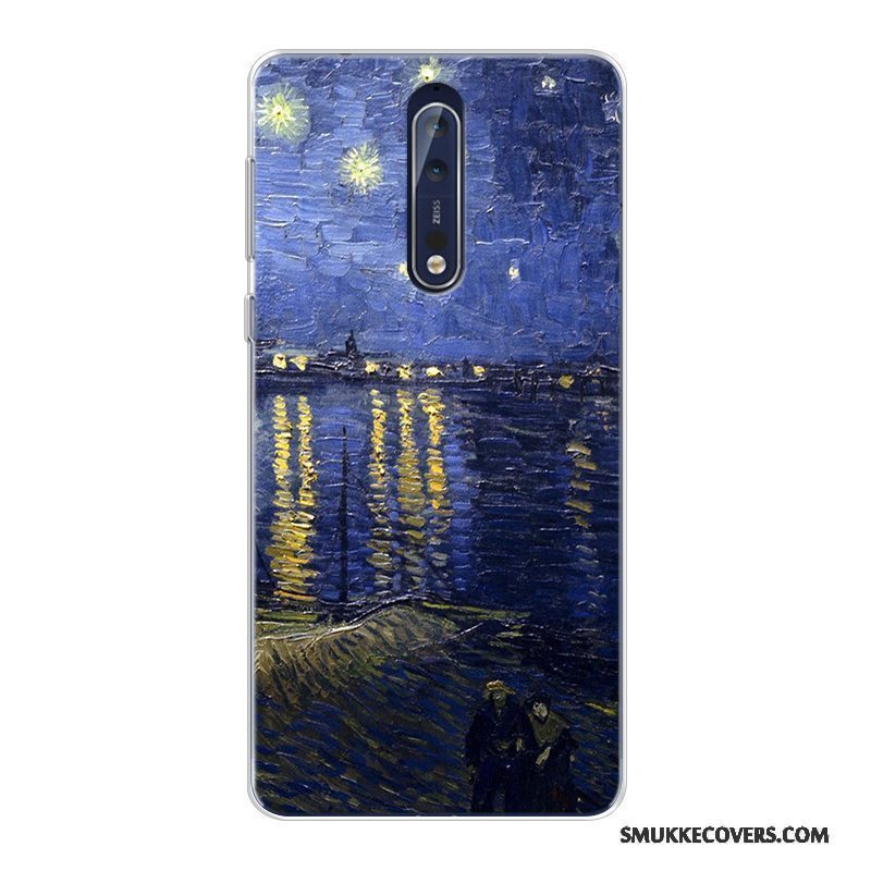 Etui Nokia 8 Blød Kunst Original, Cover Nokia 8 Tasker Telefonstjerneklar