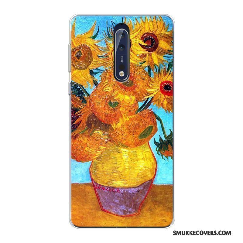 Etui Nokia 8 Blød Kunst Original, Cover Nokia 8 Tasker Telefonstjerneklar