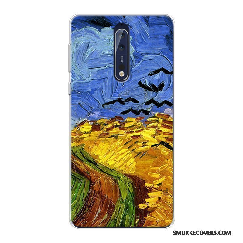 Etui Nokia 8 Blød Kunst Original, Cover Nokia 8 Tasker Telefonstjerneklar