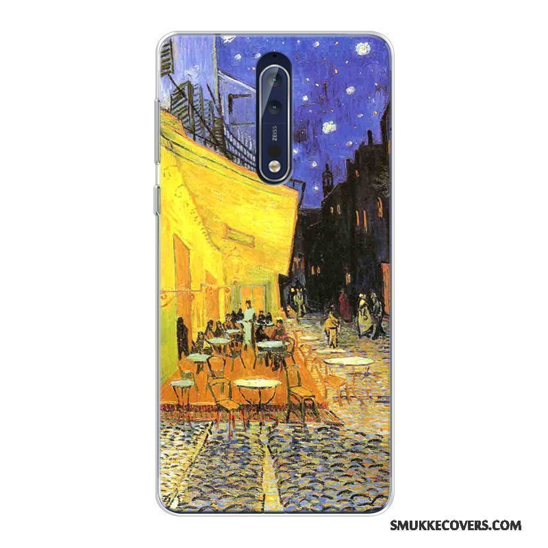 Etui Nokia 8 Blød Kunst Original, Cover Nokia 8 Tasker Telefonstjerneklar