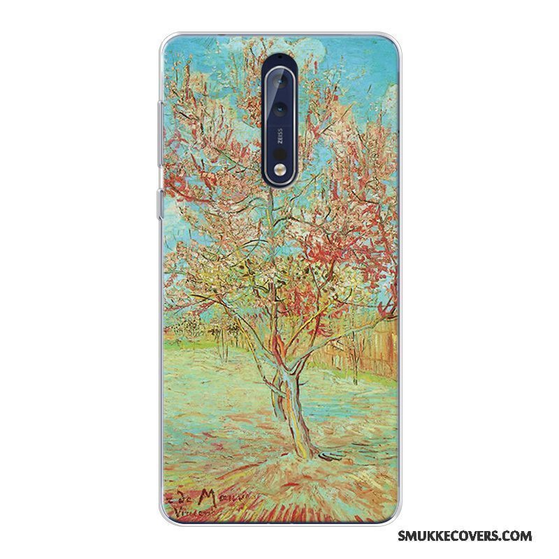 Etui Nokia 8 Blød Kunst Original, Cover Nokia 8 Tasker Telefonstjerneklar