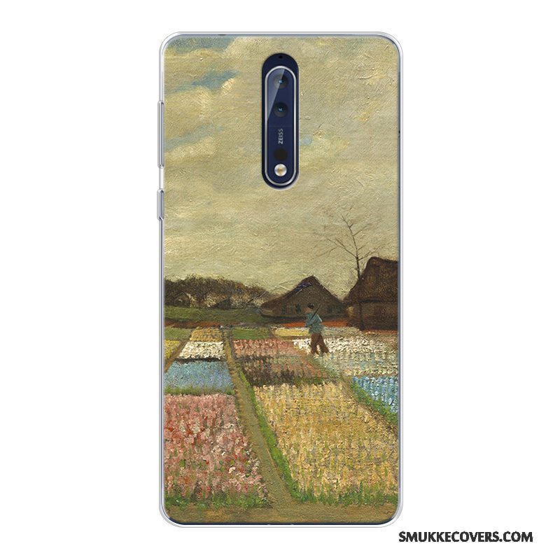 Etui Nokia 8 Blød Kunst Original, Cover Nokia 8 Tasker Telefonstjerneklar