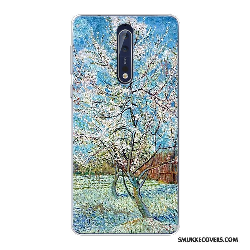 Etui Nokia 8 Blød Kunst Original, Cover Nokia 8 Tasker Telefonstjerneklar