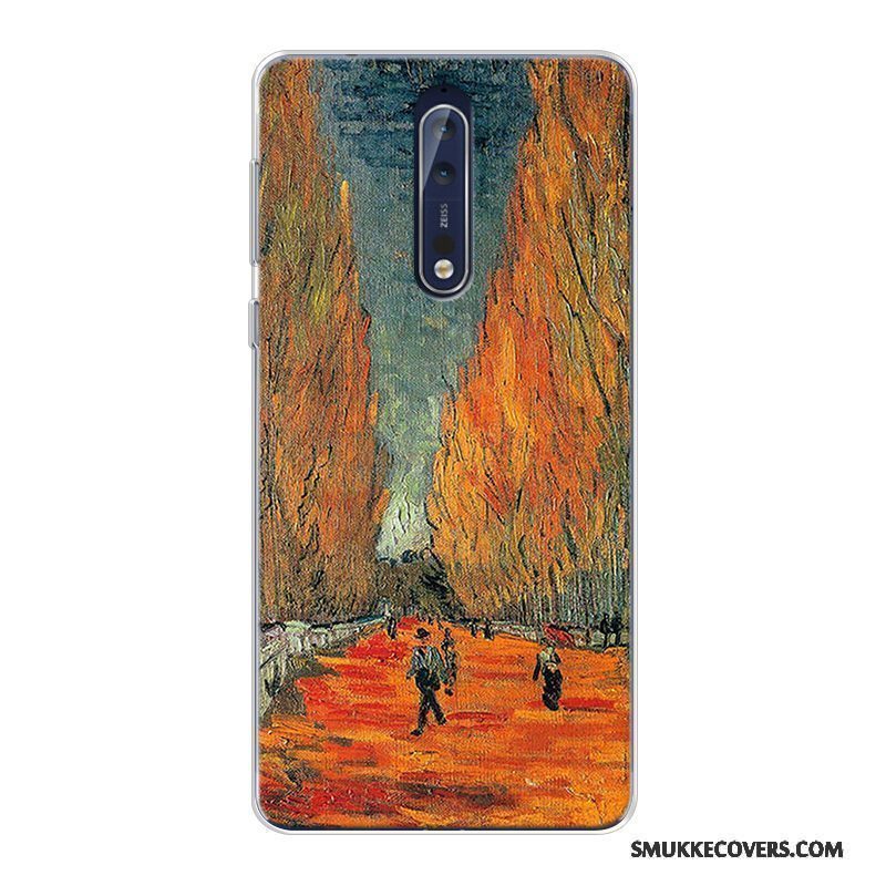 Etui Nokia 8 Blød Kunst Original, Cover Nokia 8 Tasker Telefonstjerneklar