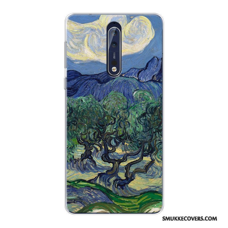 Etui Nokia 8 Blød Kunst Original, Cover Nokia 8 Tasker Telefonstjerneklar