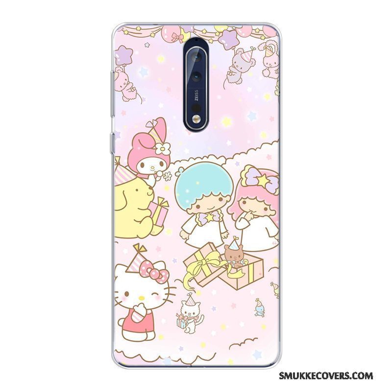 Etui Nokia 8 Cartoon Anti-fald Telefon, Cover Nokia 8 Blød Mønster Ny