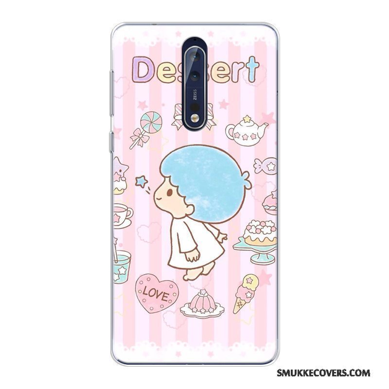 Etui Nokia 8 Cartoon Anti-fald Telefon, Cover Nokia 8 Blød Mønster Ny