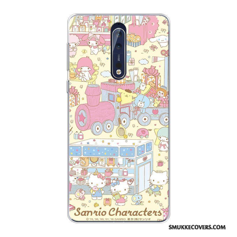 Etui Nokia 8 Cartoon Anti-fald Telefon, Cover Nokia 8 Blød Mønster Ny