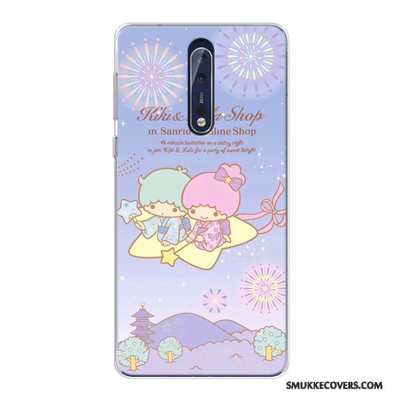 Etui Nokia 8 Cartoon Anti-fald Telefon, Cover Nokia 8 Blød Mønster Ny