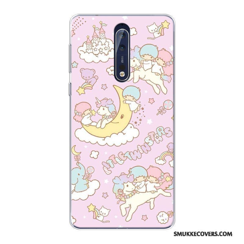 Etui Nokia 8 Cartoon Anti-fald Telefon, Cover Nokia 8 Blød Mønster Ny