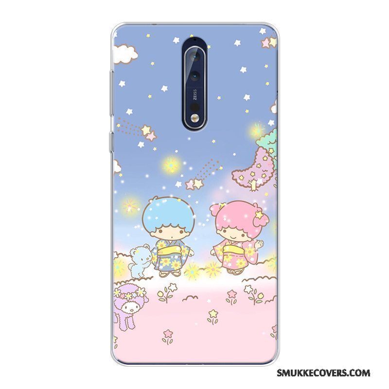 Etui Nokia 8 Cartoon Anti-fald Telefon, Cover Nokia 8 Blød Mønster Ny