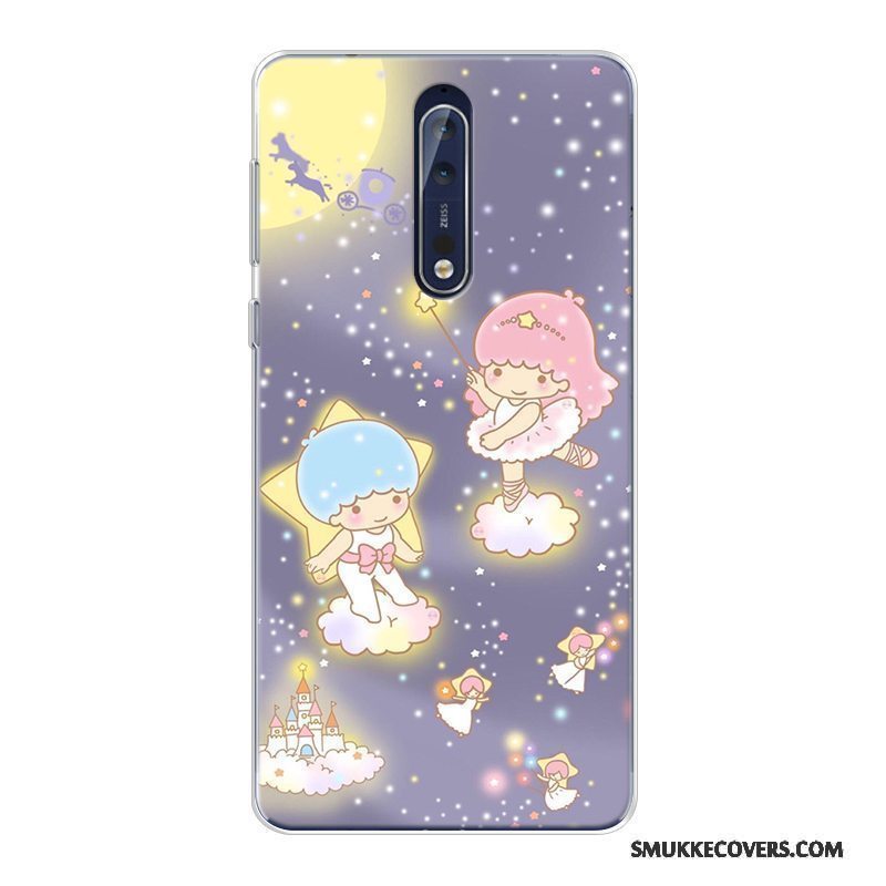 Etui Nokia 8 Cartoon Anti-fald Telefon, Cover Nokia 8 Blød Mønster Ny