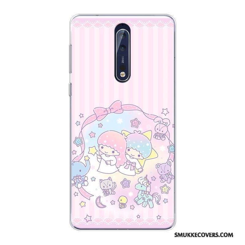 Etui Nokia 8 Cartoon Anti-fald Telefon, Cover Nokia 8 Blød Mønster Ny