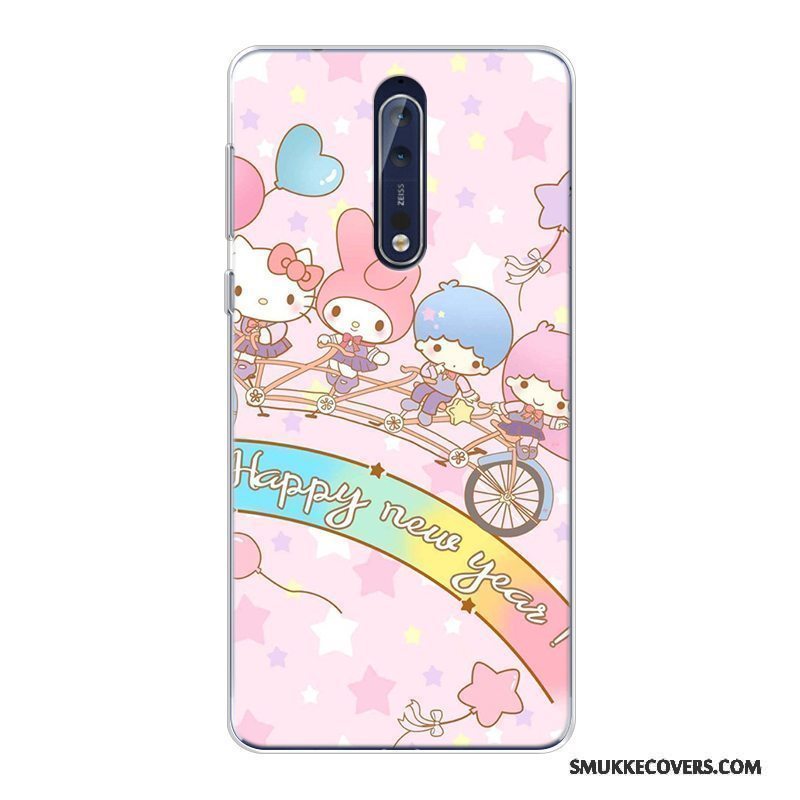 Etui Nokia 8 Cartoon Anti-fald Telefon, Cover Nokia 8 Blød Mønster Ny