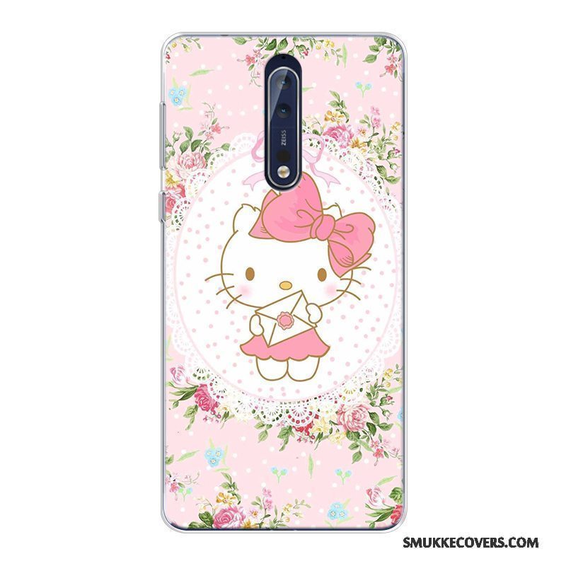 Etui Nokia 8 Cartoon Anti-fald Telefon, Cover Nokia 8 Blød Mønster Ny